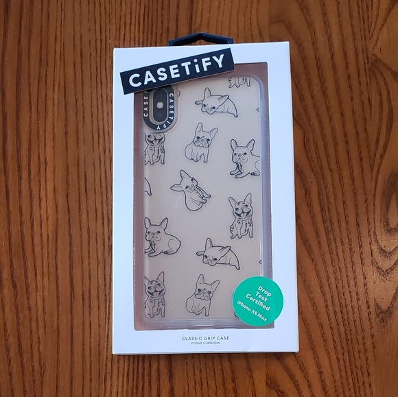 Casetify Classic Grip Case - iPhone XS Max "Frenchies" - NEW - Picture 1 of 6